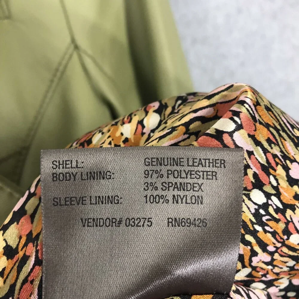 Vintage Y2K Wilsons Leather Green Leather Jacket Size Small - Picture 10 of 10